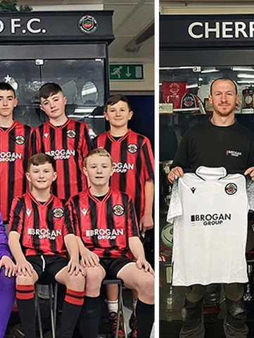 Cherry Orchard FC receive Brogan branded football kits